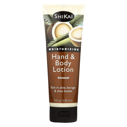 ShiKai Hand & Body Lotion (Coconut, 8oz) | Daily Moisturizing Skincare for Dry and Cracked Hands | With Aloe Vera & Vitamin E Beauty & Personal Care ShiKai