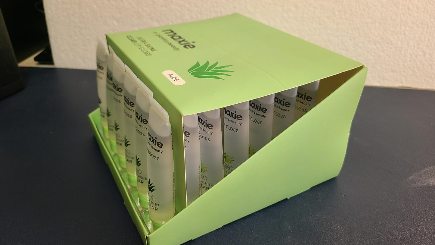 Maxie by Plantico Beauty Clear Lip Polish bulk (12 Pieces) CLEAR/ALOE (ALOE, 12 PCS) Beauty & Personal Care MAXIE BY PLANTICA BEAUTY
