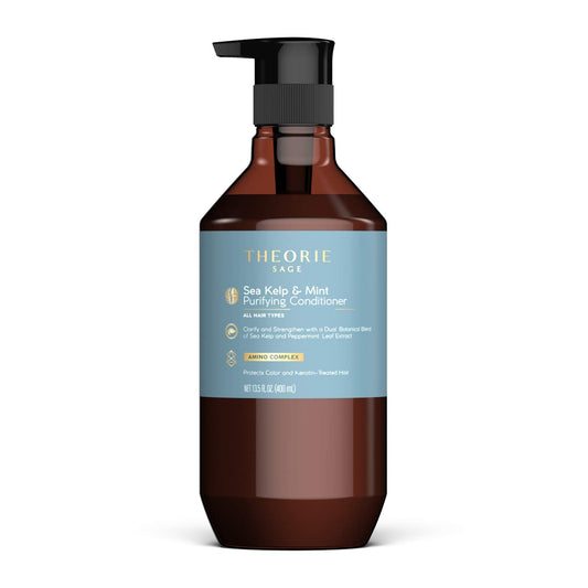 Theorie Sea Kelp and Mint Purifying Conditioner - Clarify & Strengthen - Suited for All Hair Types - Protects Color & Keratin Treated Hair, Pump Beauty and Personal Care Theorie