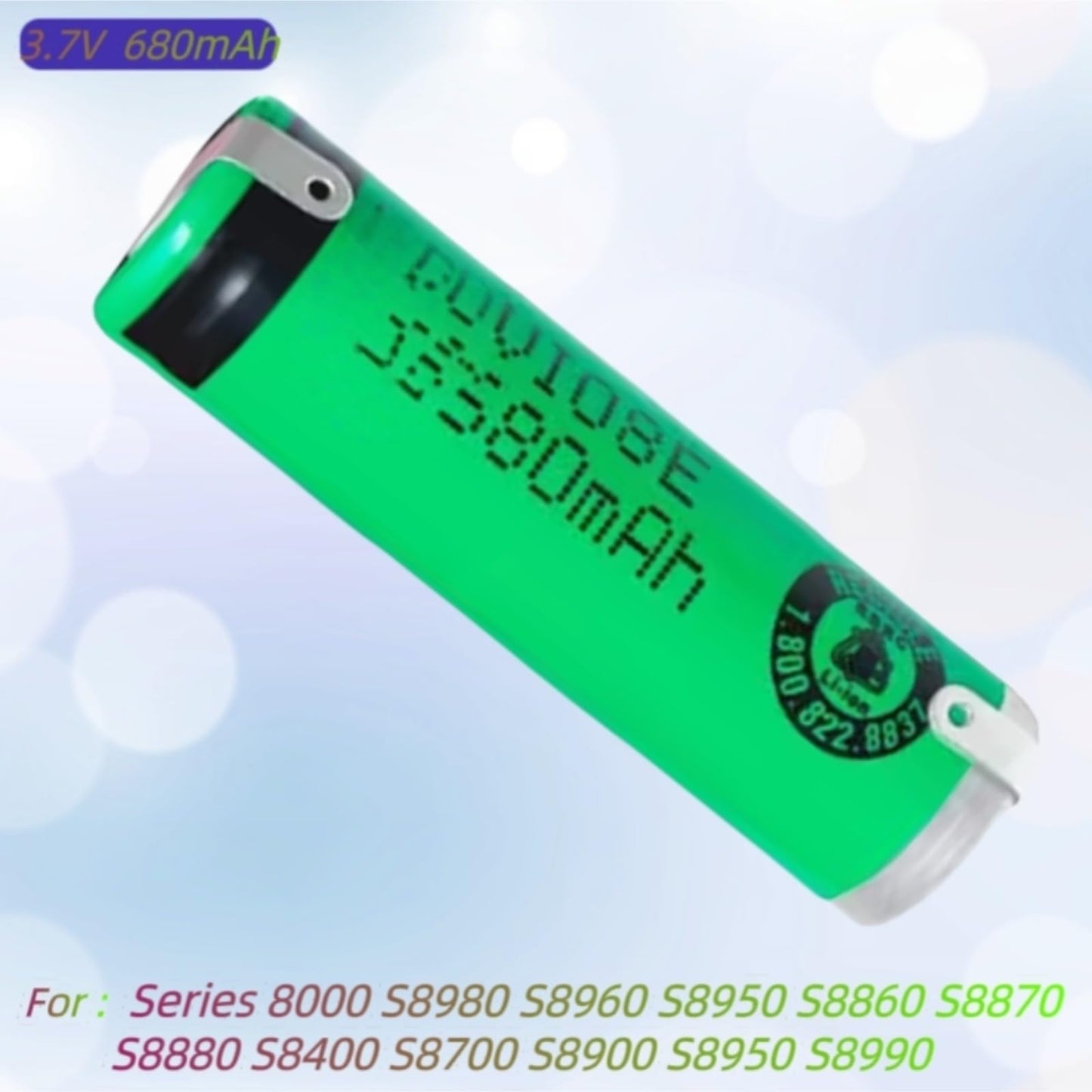 Orfdcnhlkc Electric Shaver 3.7v 680mAh Lithium Battery. Compatible with Philips 8000, S8980, S8960, S8950, S8860, S8870 Beauty and Personal Care Orfdcnhlkc
