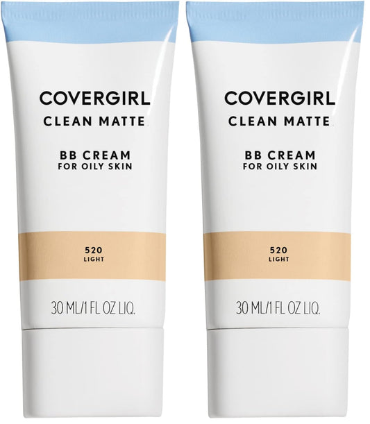 COVERGIRL Clean Matte BB Cream, Oil-Free | Long-Lasting | For Sensitive Skin | Lightweight | Pack of 2 Beauty and Personal Care COVERGIRL Default Title