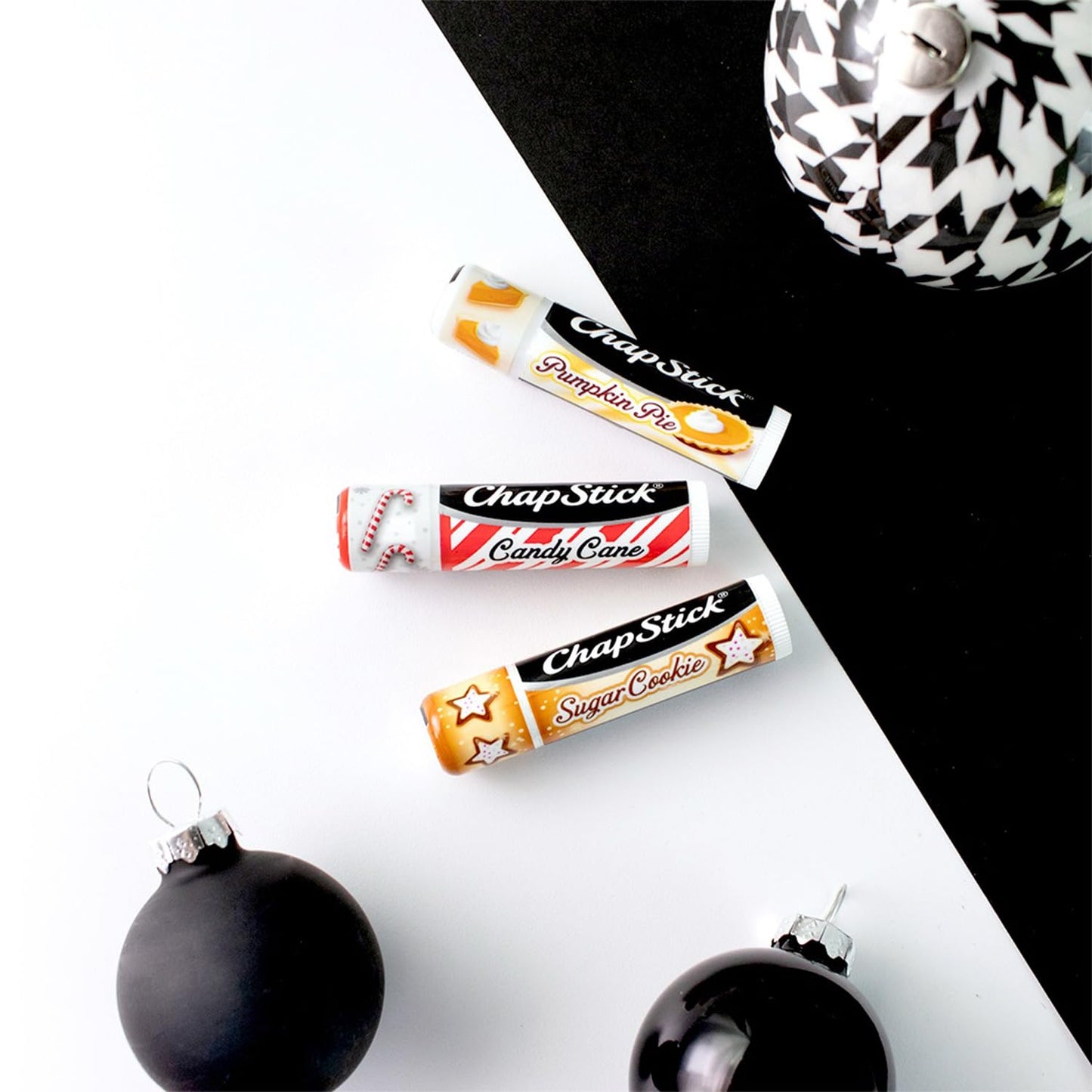 ChapStick Bulk Lip Balm, Holiday Variety 3-Packs x 6 (18 Sticks) - Candy Cane, Sugar Cookie, and Pumpkin Pie Flavored Lip Moisturizers, Stocking Beauty & Personal Care ChapStick