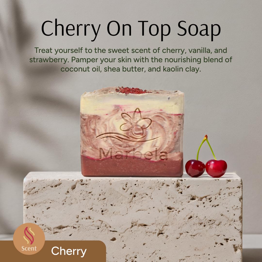 Marbela Cosmetics Handmade Soap Bar - Made in USA, Vegan Friendly, Palm Oil Free, Natural Bar Soap - Face & Body Soap for Daily Skin Care Beauty & Personal Care Marbela