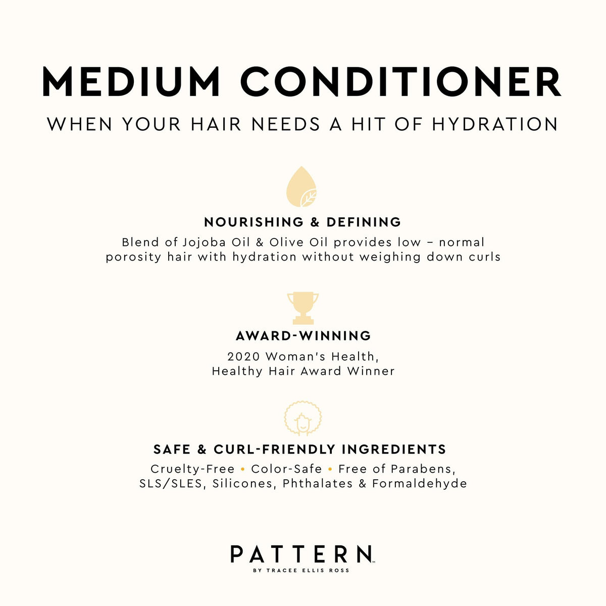 PATTERN Beauty by Tracee Ellis Ross Medium Conditioner - Hydration & Slip for Curly Hair 3a-4a, 13 Fl Oz Beauty & Personal Care PATTERN