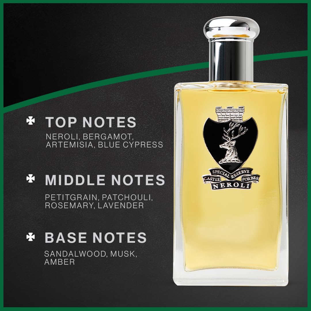 Castle Forbes Neroli Special Reserve Men's Cologne, 100ml | Luxurious, Elite Fragrance with Precious Essential Oils | Paraben-Free, Cruelty-Free Beauty & Personal Care Castle Forbes