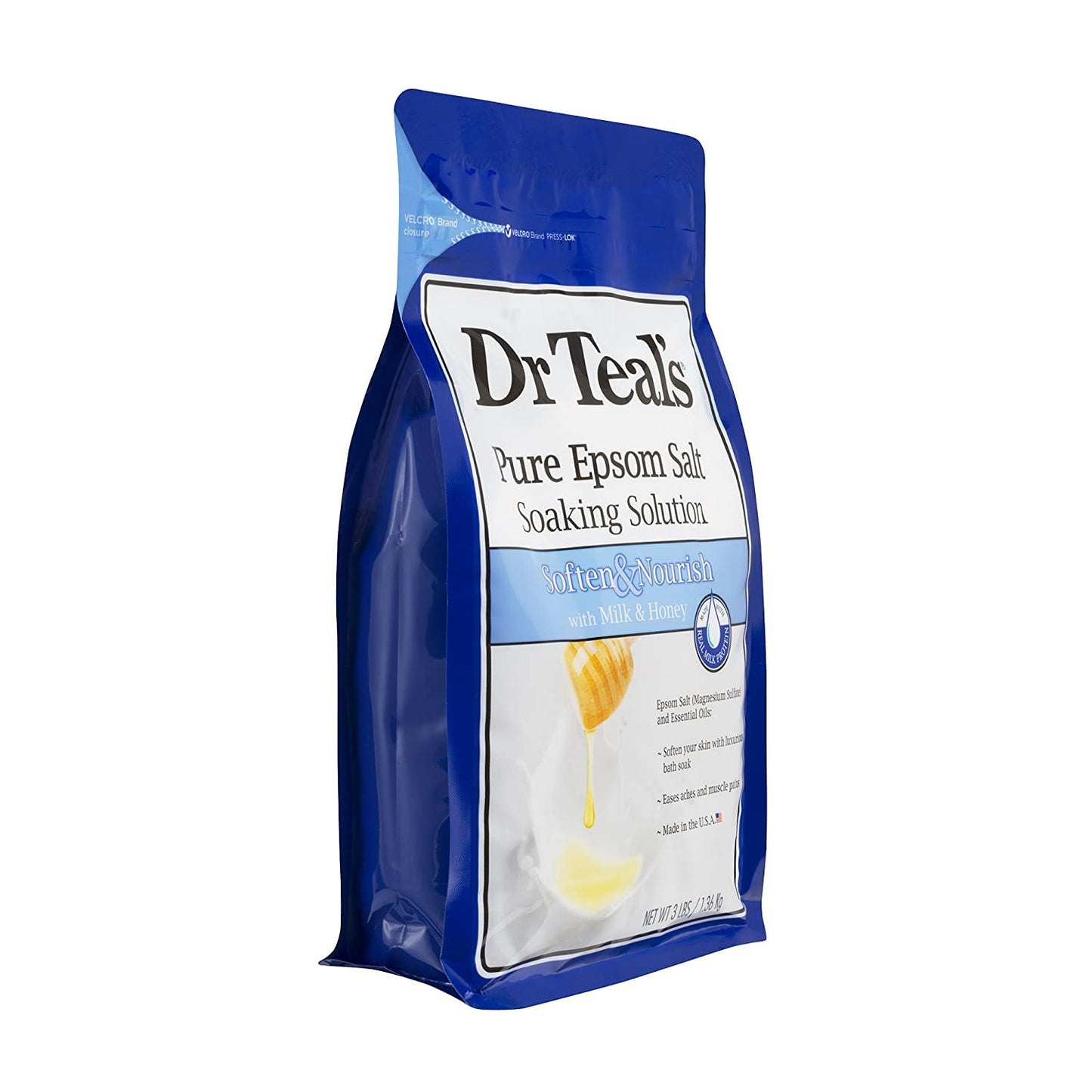 Dr. Teals Soften & Nourish with Milk & Honey Soaking Solution Gift Set (2 Pack, 3lbs ea.) - Pure Epsom Salt & Essential Oils Softens the Skin, Eases Beauty and Personal Care Dr Teal's