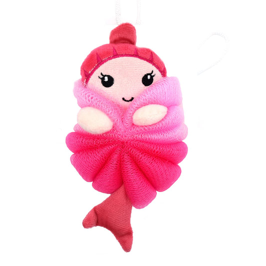 Cute Unicorn Kids Bath Loofahs Balls for Baby Girls Boys Mesh Shower Ball Pouf Exfoliating Bath Sponge Body Cleaner Bath Accessories (Pink Mermaid) Beauty & Personal Care Ralcosuss