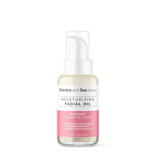 VITAMINS AND SEA BEAUTY Moisturizing Facial Oil with Rosehip + Sea Buckthorn, 2 fl oz Beauty & Personal Care VITAMINS AND SEA BEAUTY
