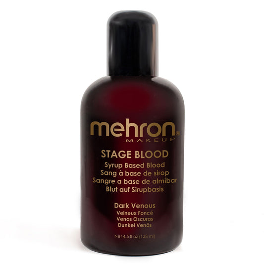 Mehron Makeup Stage Blood | Realistic For Halloween | Washable Fake Blood for Special FX, Stage & Screen, Halloween, & Cosplay (4.5) (Dark Venous) | Beauty & Personal Care Mehron