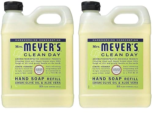 MRS. MEYER'S CLEAN DAY Liquid Hand Soap Refill Lemon Verbena, 33 Fl Oz (Pack of 2) Beauty & Personal Care Mrs. MEYER'S