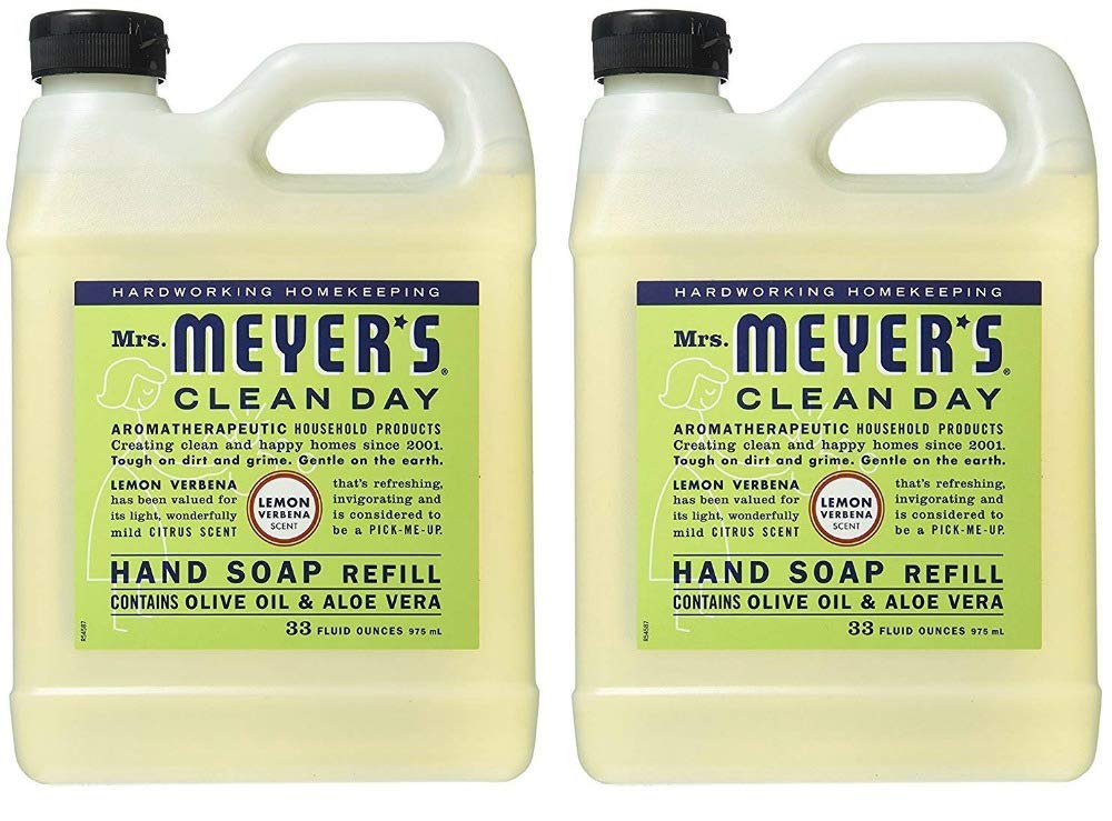MRS. MEYER'S CLEAN DAY Liquid Hand Soap Refill Lemon Verbena, 33 Fl Oz (Pack of 2) Beauty & Personal Care Mrs. MEYER'S