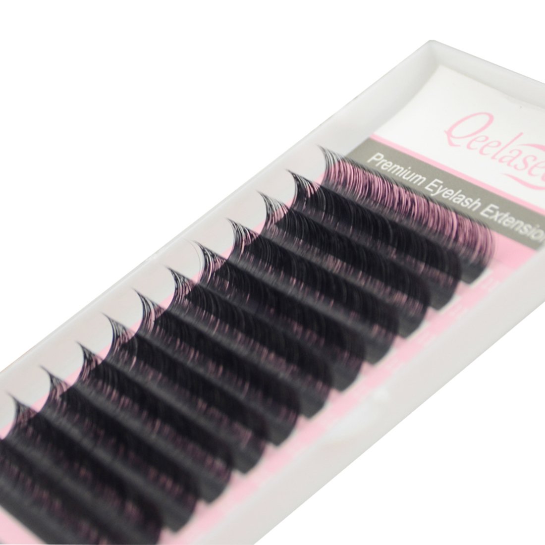 Qeelasee Faux Mink Silk Eyelash Extensions 0.03mm D Curl 12mm Semi-Permanent Individual Lashes Extension Professional Salon Use Beauty & Personal Care Qeelasee