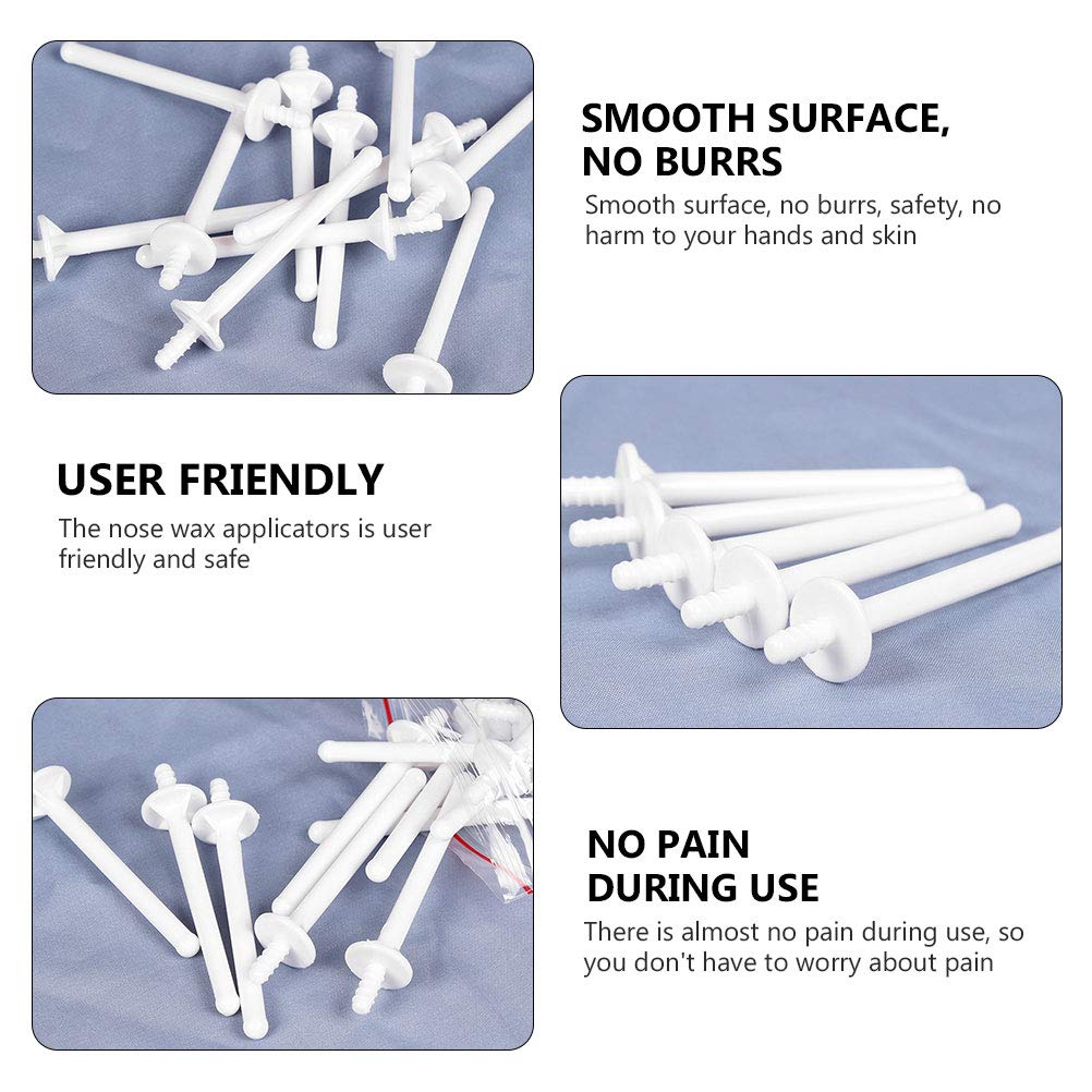 20Pcs Nose Wax Sticks Plastic Wax Rod Wand Nose Waxing Strips Nostril Cleaning Removal Disposable for Men and Women Beauty and Personal Care Milisten