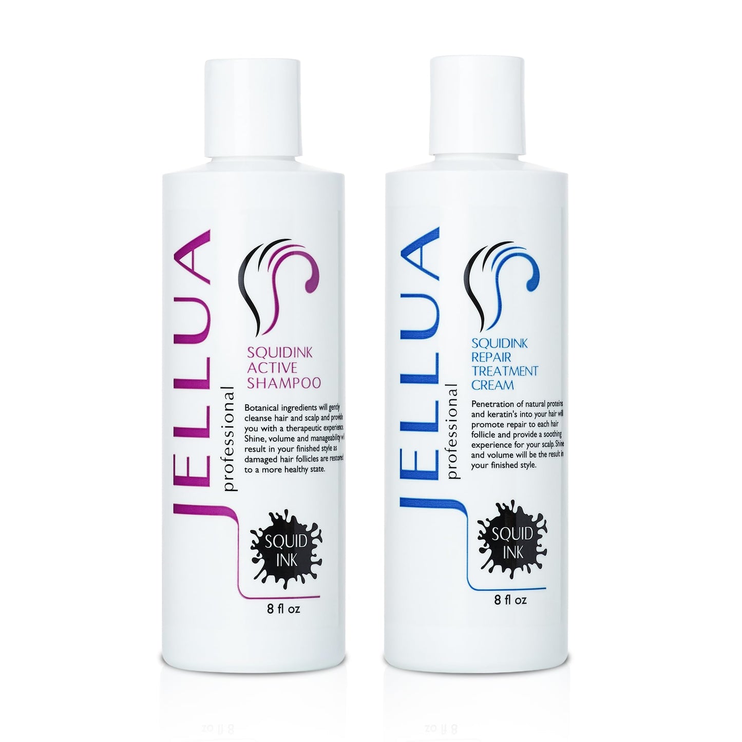 Jellua Squidink Active Shampoo and Repair Treatment Cream 8.0 Oz Duo Beauty & Personal Care Jellua