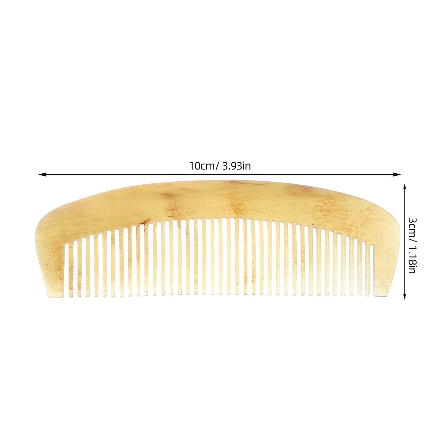 Lurrose 2pcs Horn Comb: Natural Horn Pocket Comb for Women Men Hair, Beard And Mustache Styling Beauty and Personal Care Lurrose