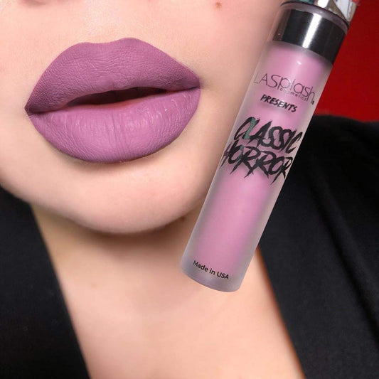 LA Splash Cosmetics Waterproof All Day Wear Liquid Matte Purple Lipstick Classic Hollywood Horror Collection [2017 LIMITED EDITION] (Mina) Beauty & Personal Care LA Splash
