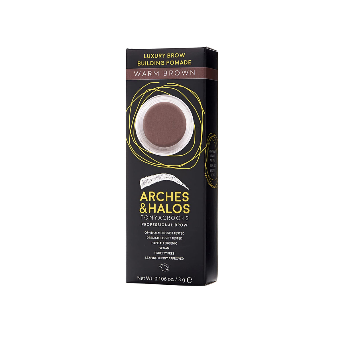 Luxury Brow Buiding Pomade - Warm Brown by Arches and Halos for Women - 0.106 oz Pomade