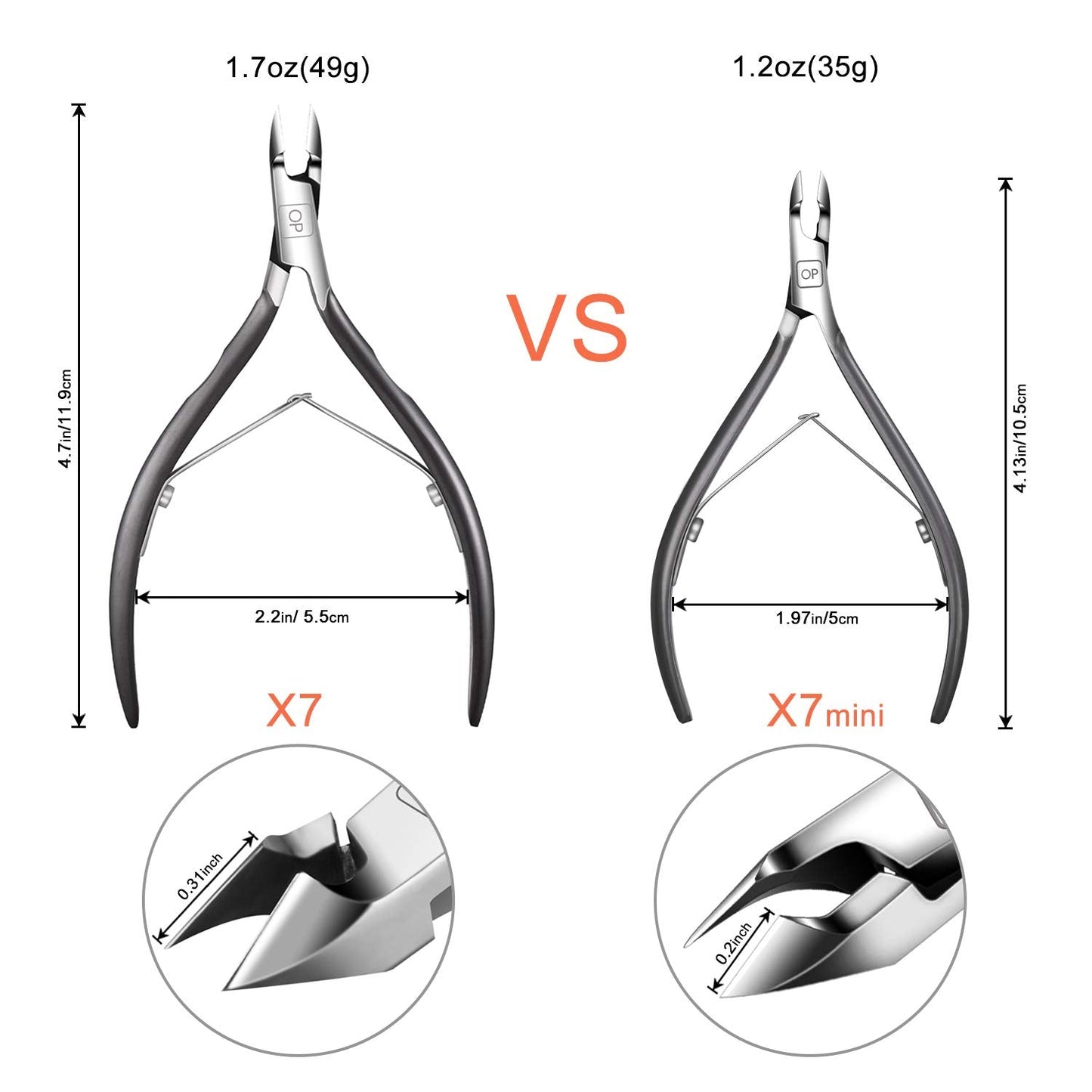 Cuticle Nippers Salon Grade for Manicurist Extremely Sharp Effortless Cuticle Trimmer Precise Clippers Pedicure Manicure Nail Care Tool, opove X7 Beauty & Personal Care opove