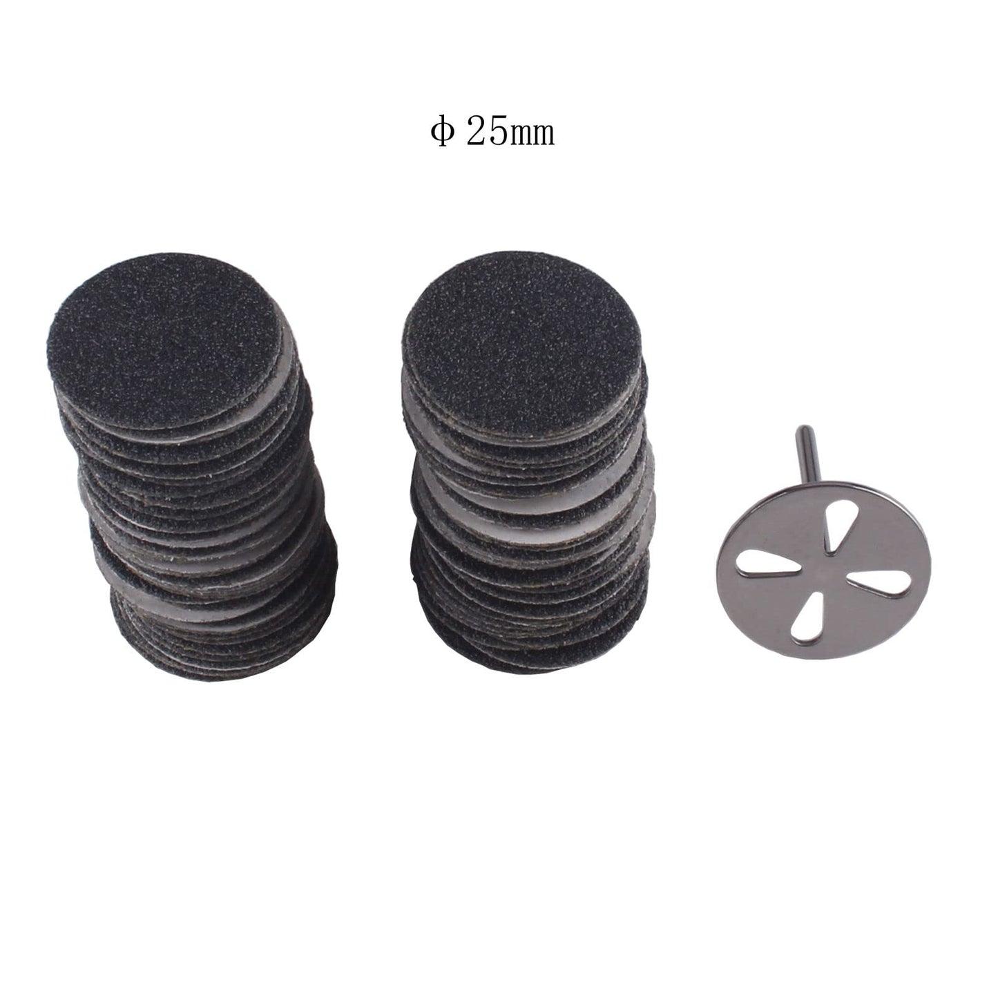 MZCMSL 100pcs Sandpaper Discs and 1pcs Metal Nail Bit,25mm Pedicure Sanding Disc Bit,Electric Foot Files,#80 Grit(Coarse) Beauty & Personal Care MZCMSL