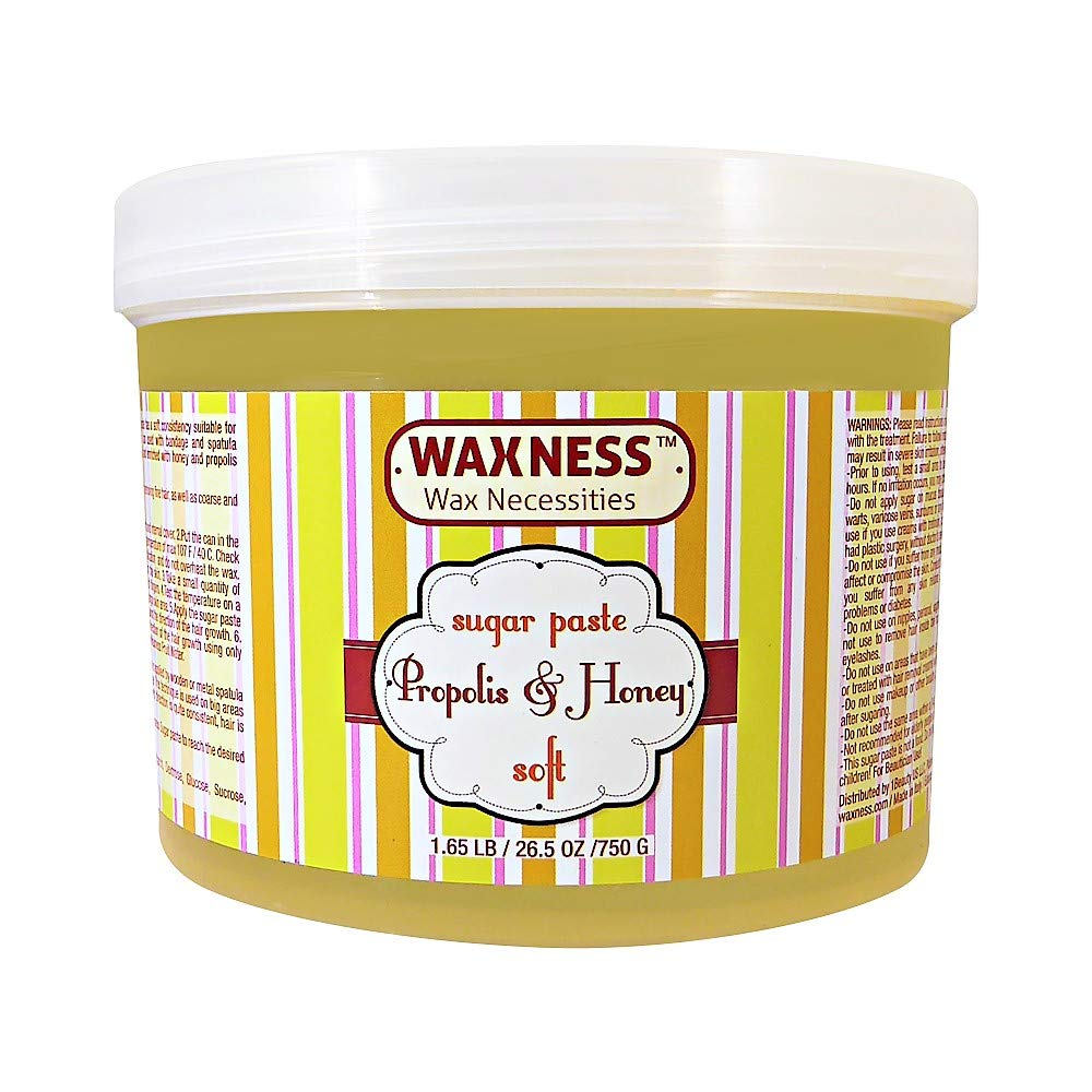 Waxness All Natural Soft Sugar Paste 1.6 lb (750 g) - Sugaring Paste for Manual & Strip Technique, Honey & Propolis, Professional Use - Made in Italy Beauty and Personal Care Waxness
