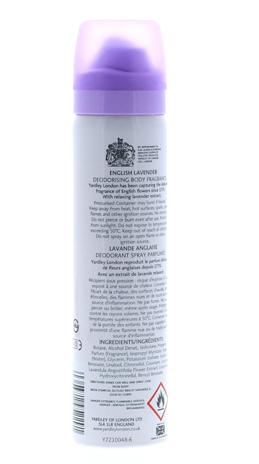 YARDLEY by Yardley for WOMEN: ENGLISH LAVENDER BODY SPRAY 2.6 OZ Beauty & Personal Care Yardley