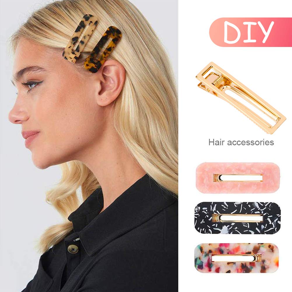 Gukasxi 30pcs Alligator Hair Clips Barrettes Metal Hollow Hair Clip for Silicone Mold Making Pearl Acrylic Resin Hair Pin Hairbow Hairpins Accessories Beauty & Personal Care Gukasxi