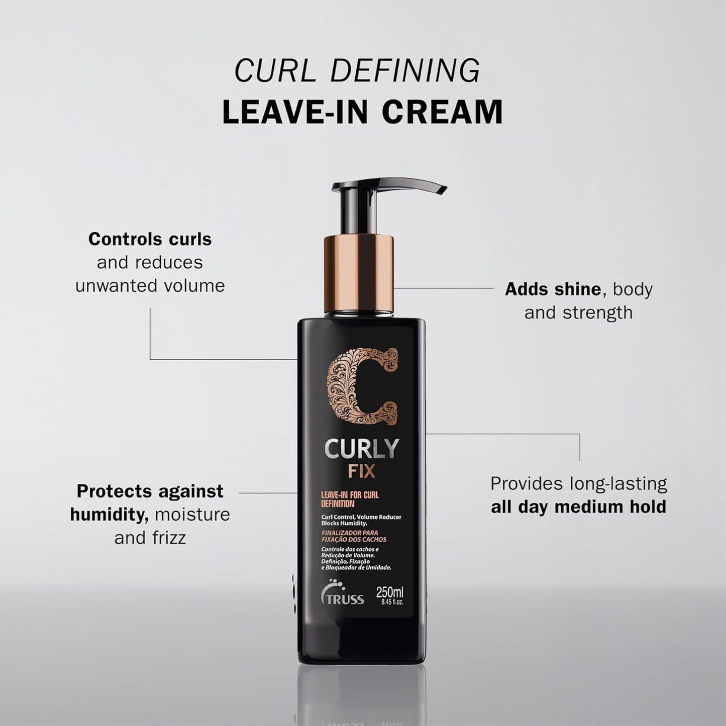 Truss Curly Fix - Leave-in Curl Defining Cream - Medium Hold, Controls Frizz and Reduces Volume for Defined Curls All Day Beauty & Personal Care TRUSS