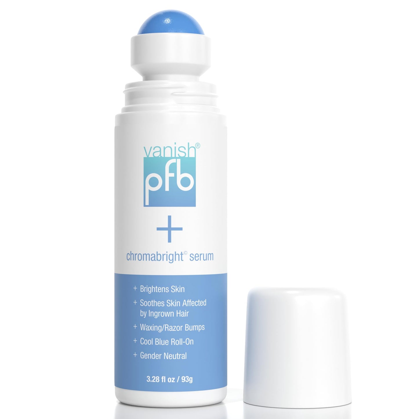 PFB Vanish Razor Bump Stopper Skin Care Treatment with Chromabright Dark Spot Remover, Roll On Formula Treats Ingrown Hairs and Razor Burns - 93g Beauty & Personal Care PFB Vanish