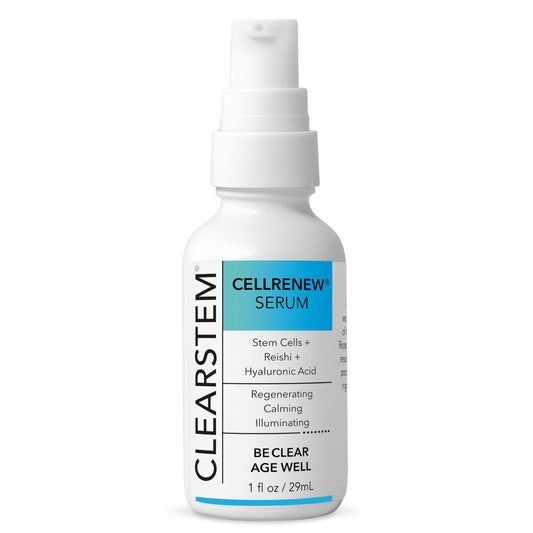CLEARSTEM - CELLRENEW - Collagen Stem Cell Serum - Acne + Youthful Skin Face Serum - Hyaluronic Acid, Reishi, Aloe Vera - Facial Skin Care Products Beauty & Personal Care CLEARSTEM