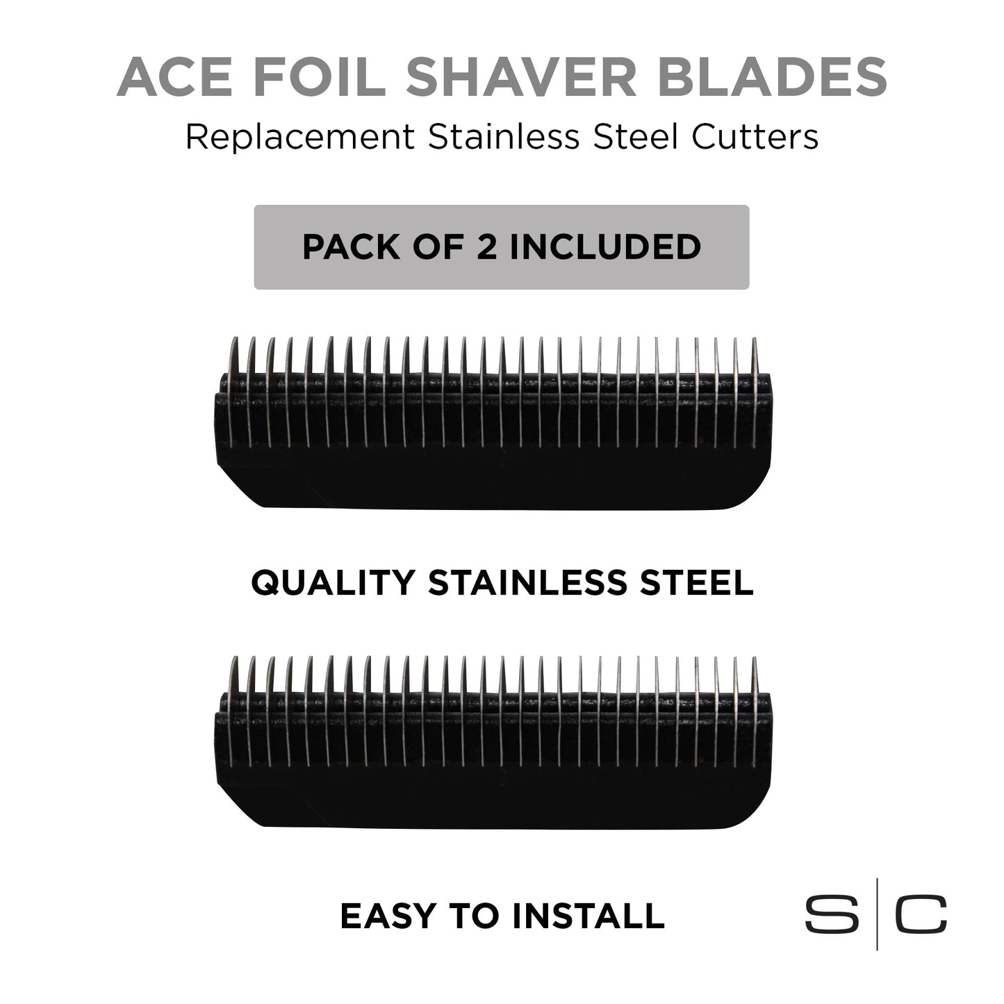 StyleCraft Replacement Ace Shaver Stainless Steel Cutter Blades Compatible with Cordless Ace Foil Shaver Beauty and Personal Care Stylecraft