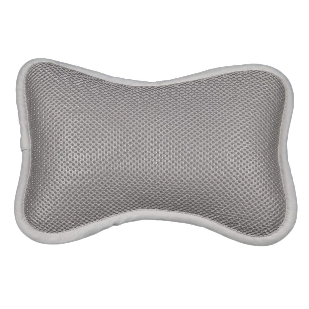 Heallily Bathtub Pillow 1 Pcs Soft Bath Pillow Supportive with Suction Cups for Neck and Shoulder Support Cushion (Grey) Beauty and Personal Care HEALLILY