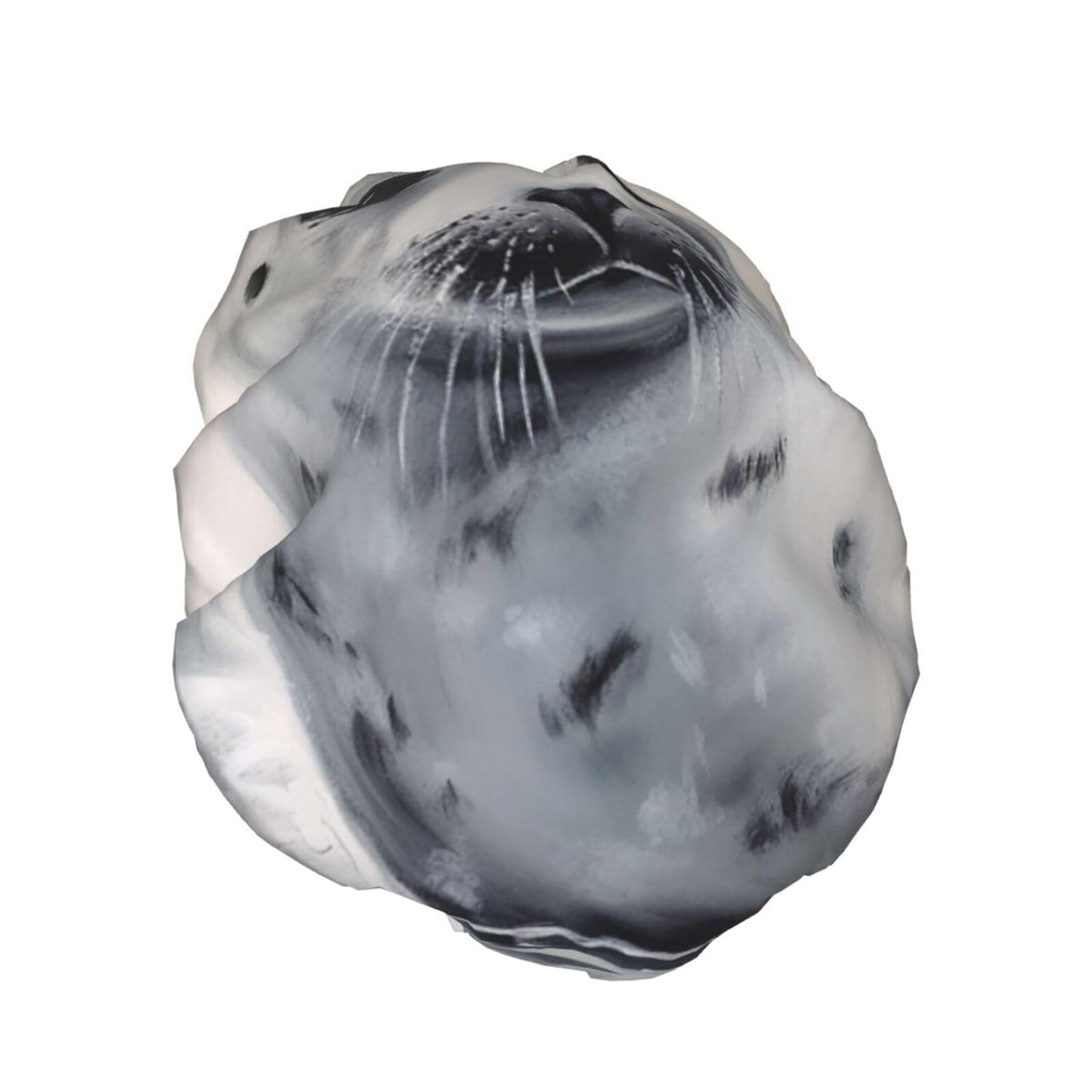 Harp Seal Painting Shower Cap for Women Men Large Reusable Shower Bonnet Double-Layer Waterproof Bath Caps Elastic Band Hair Hat for All Hairstyles Beauty and Personal Care BWLHJKE