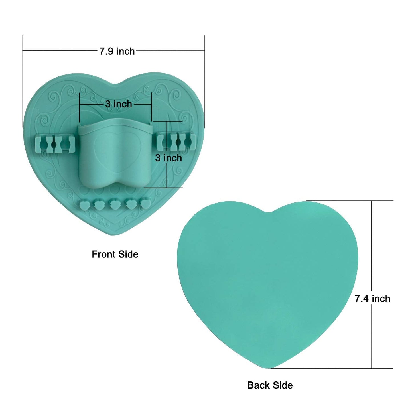LORMAY Silicone Makeup Brush Organizer + Makeup Brush Cleaning Mat - Brush Holder for Air Drying. Easy to Mount to Wall, Mirror, Dresser or Tile (Mint Beauty & Personal Care LORMAY