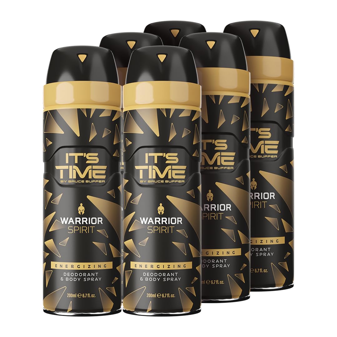 IT'S TIME By Bruce Buffer Deodorant & Body Spray For Men, 6.7 fl. oz. (6 pack) (Warrior Spirit) Beauty and Personal Care It's Time By Bruce Buffer