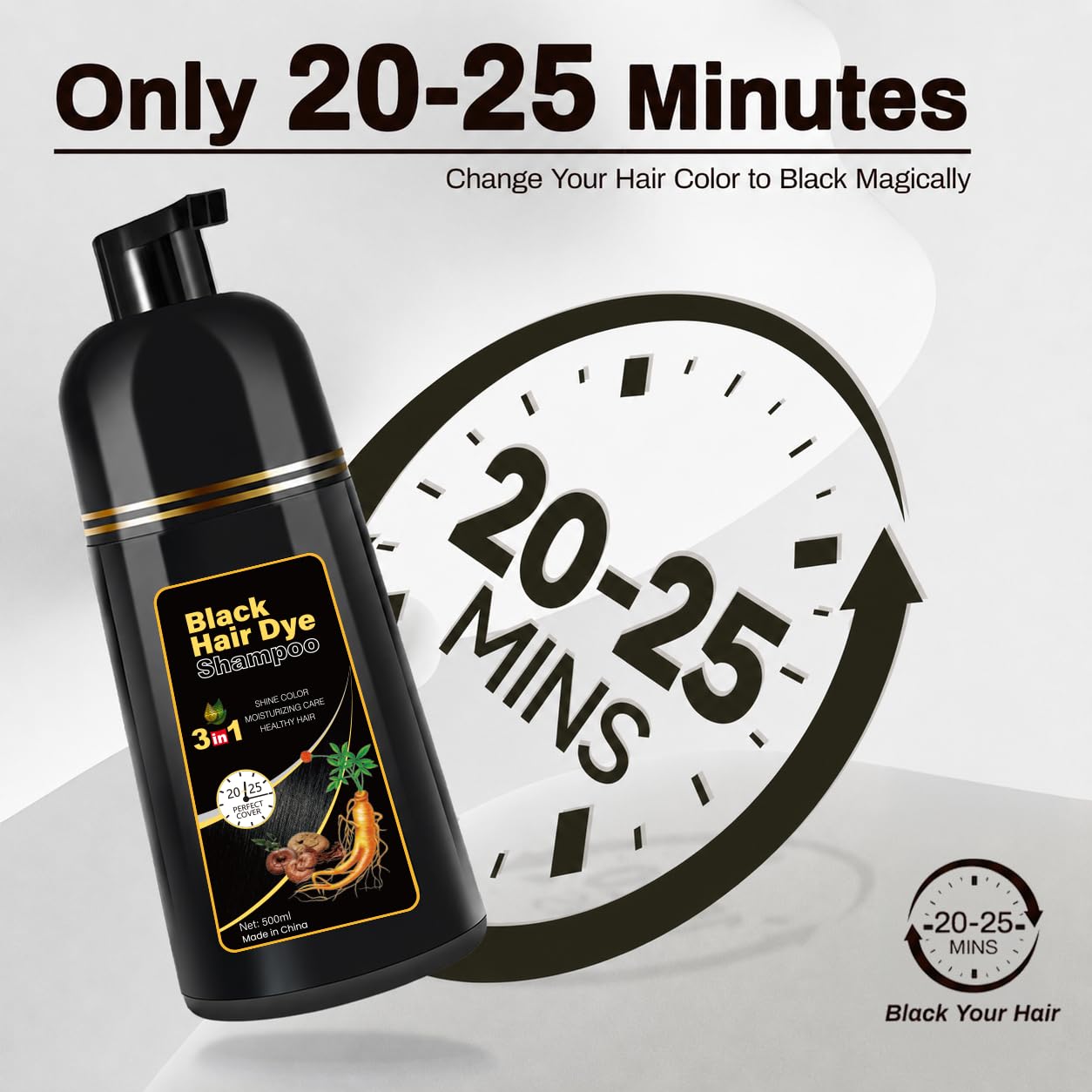 cosmpro Black Hair Dye Shampoofor Gray Hair Coverage, Hair Color Shampoo for Women & Men Beauty and Personal Care cosmpro
