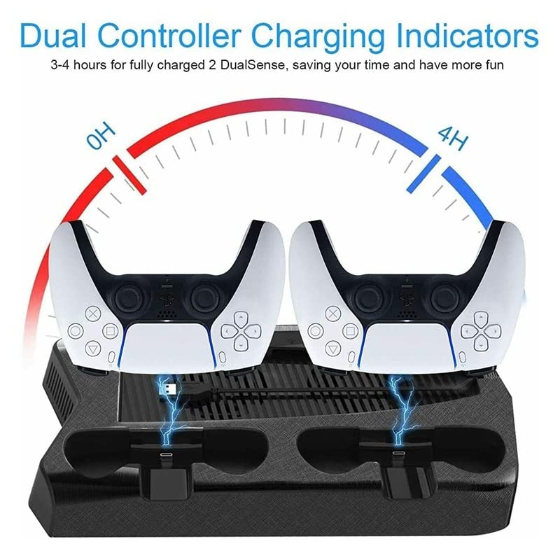 JSEIAJB for PS5 Charging Stand Base with Cooling Fan and 3 Port Controller Charger Storage Tray Bracket Beauty and Personal Care NSUQOA