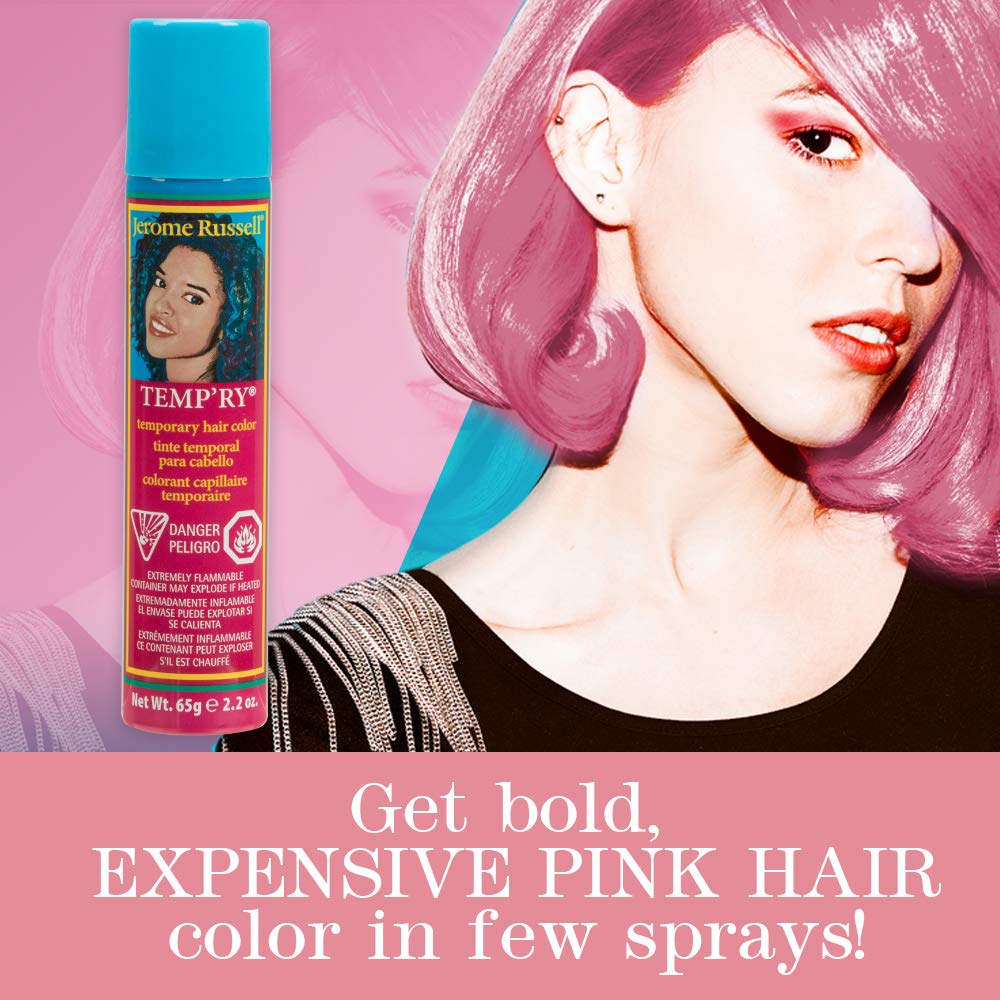 Jerome Russell Temp'Ry Spray-On Pink Hair Color, 2.2Oz X 3 Pack Beauty & Personal Care Jerome Russell