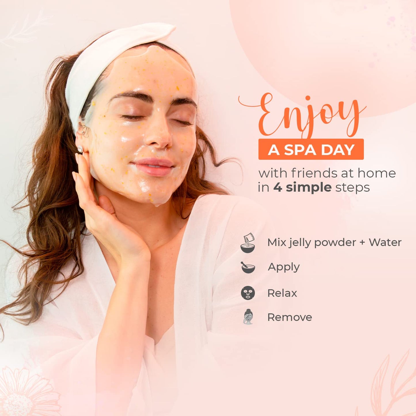 BRÜUN Jelly Mask Jar 24k Gold Mandelic AC AHA Peel-Off Face Care Rubber Mask | 23 fl oz Skin Care Moisturizing Gel Mask Jar Spa Set Beauty & Personal Care BRÜUN