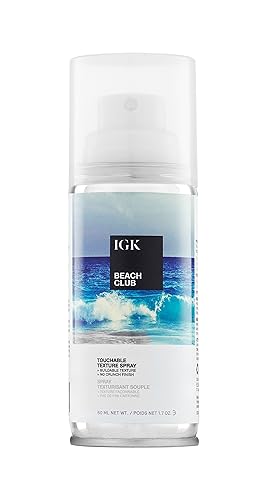 IGK BEACH CLUB Touchable Texture Spray Travel | Hold + Volume + Lightweight | Vegan + Cruelty Free | 1.7 Oz Beauty & Personal Care IGK