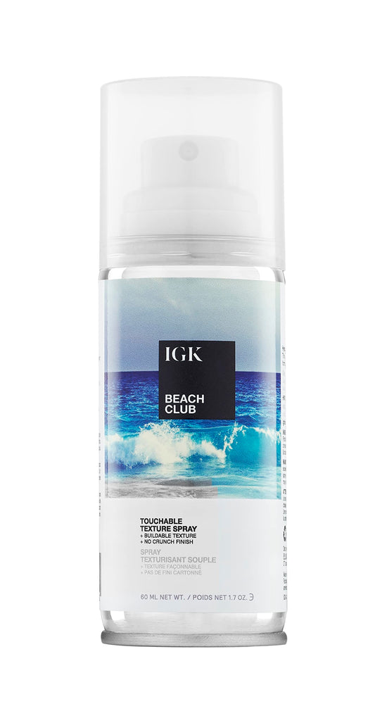 IGK BEACH CLUB Touchable Texture Spray Travel | Hold + Volume + Lightweight | Vegan + Cruelty Free | 1.7 Oz Beauty & Personal Care IGK