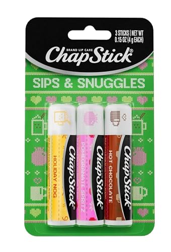 ChapStick Sips & Snuggles Lip Balm Holiday Gift Set, 3 Pack Variety Beauty & Personal Care ChapStick