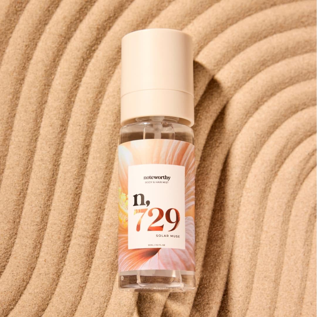 Noteworthy n,729 Solar Muse Body & Hair Mist - Orange Zest • Neroli Leaf • Cinnamon • Orange Blossom • Peach Skin • Jasmine • Toasted Vanilla • Amber Beauty & Personal Care Noteworthy