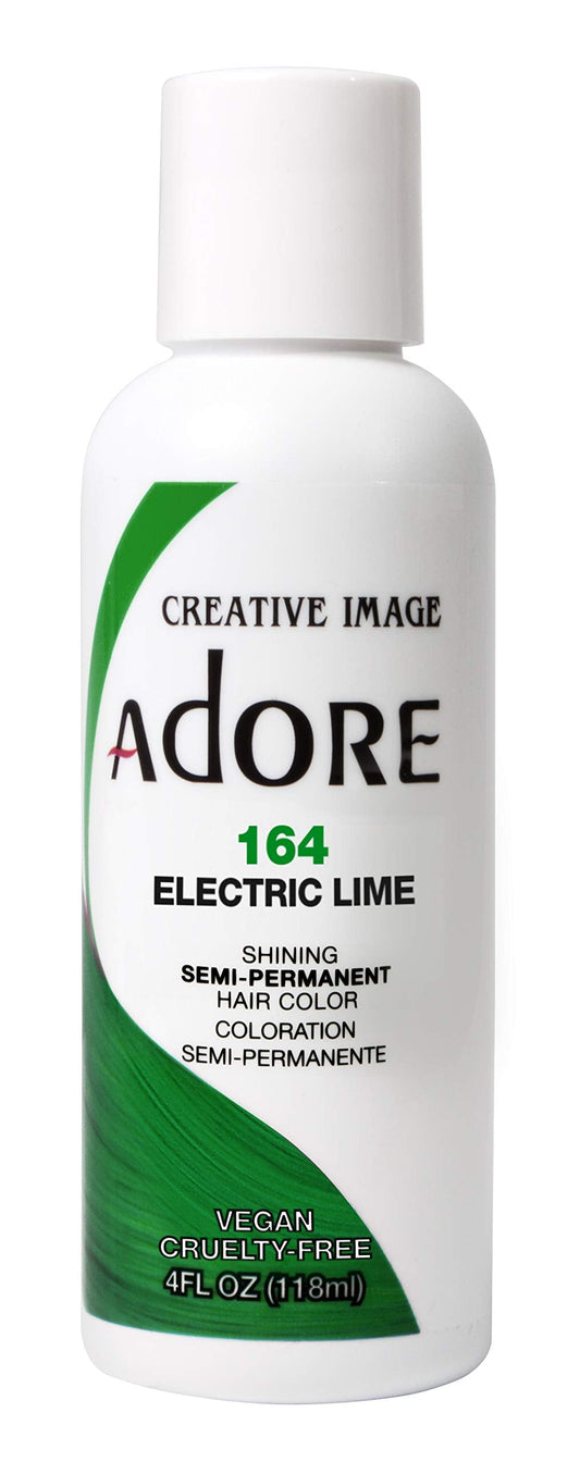 Adore Semi Permanent Hair Color - Vegan and Cruelty-Free Hair Dye - 4 Fl Oz - 164 Electric Lime (Pack of 3) Beauty & Personal Care Adore