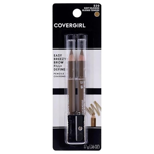 COVERGIRL - Easy Breezy Brow Fill + Define Brow Pencil, Sharpener Included, Long-Lasting, Deeply Pigmented, Blendable Formula, 100% Cruelty-Free Beauty & Personal Care COVERGIRL