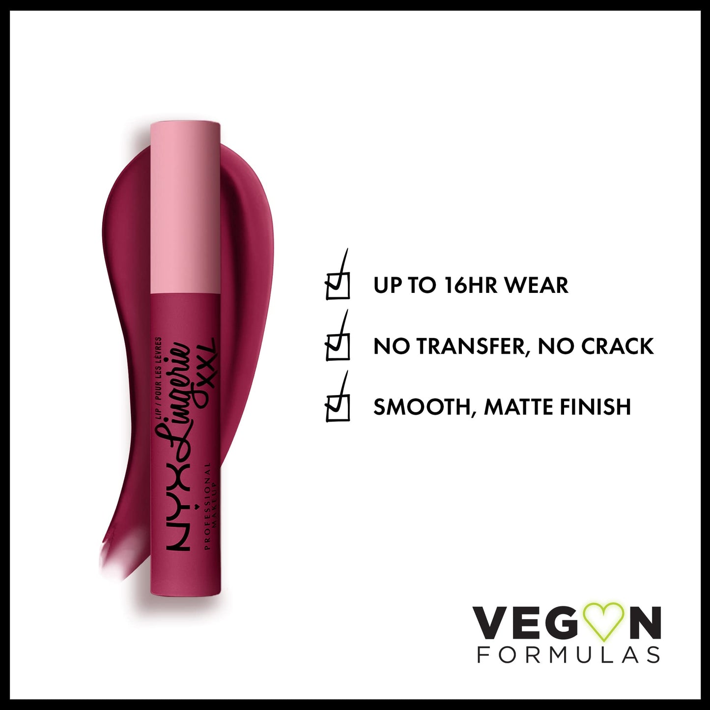 NYX PROFESSIONAL MAKEUP Lip Lingerie XXL Matte Liquid Lipstick - Xxtended (Berry Pink) Beauty & Personal Care NYX PROFESSIONAL MAKEUP