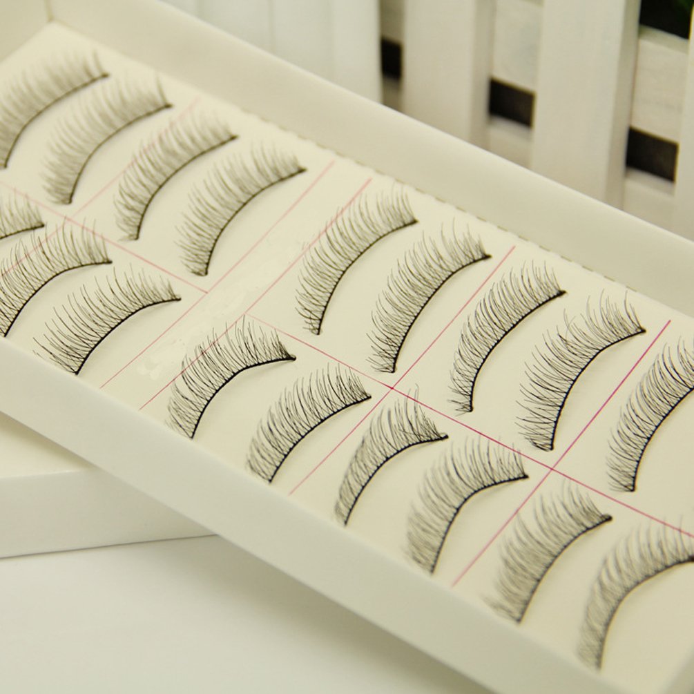 Ewanda store 10 Pairs False Eyelashes Natural Naked Makeup Short Eyelashes Handmade False Eye lashes Beauty & Personal Care Ewanda store