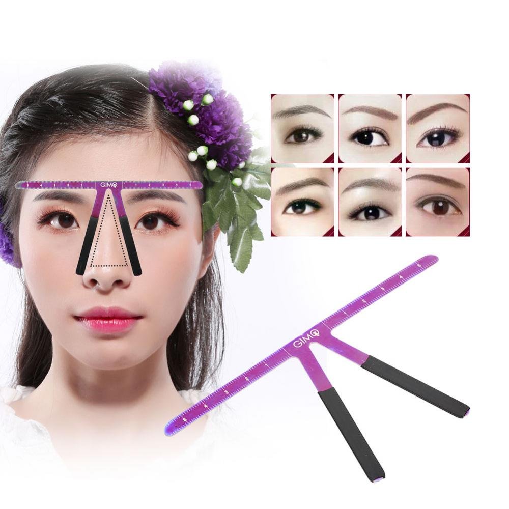 Sonew Eyebrow Ruler Makeup Symmetrical Caliper Three-Point Positioning Grooming Shaper Reusable Measure Tool() Beauty & Personal Care Sonew