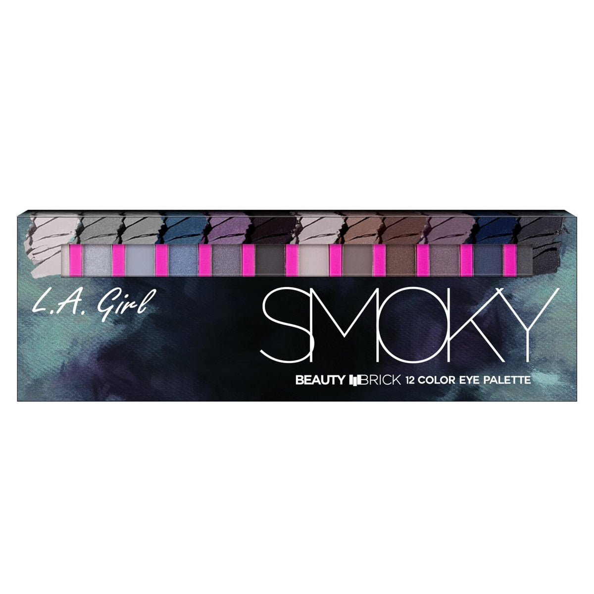 L.A. Girl Beauty Brick Eyeshadow, Smoky (New Sleeve Packaging) GES332A