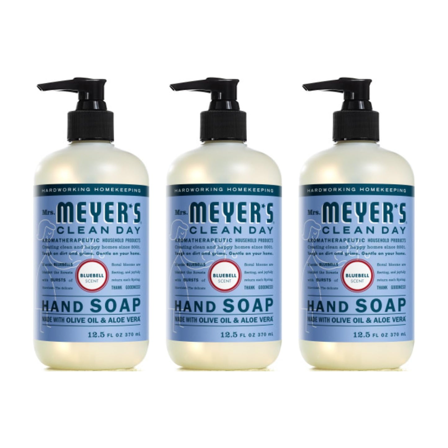 Mrs. MEYER'S CLEAN DAY Bluebell Hand Soap 12.5 Fl Oz (Pack of 3) Beauty & Personal Care Mrs. MEYER'S