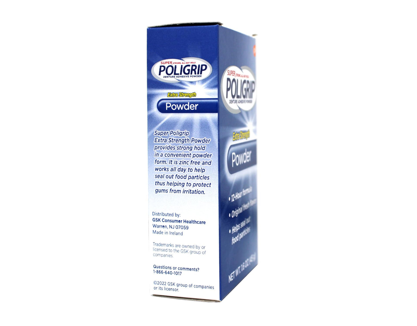 Super POLIGRIP Extra Strength Denture Adhesive Powder 1.60 oz (Pack of 12) Beauty & Personal Care Super Poli-Grip